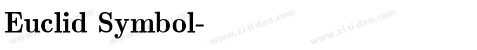 Euclid Symbol字体转换